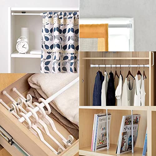 2 Pack Small Tension Curtain Rods 7 in to 11 Extendable Width Spring Cupboard Bars Adjustable O6364