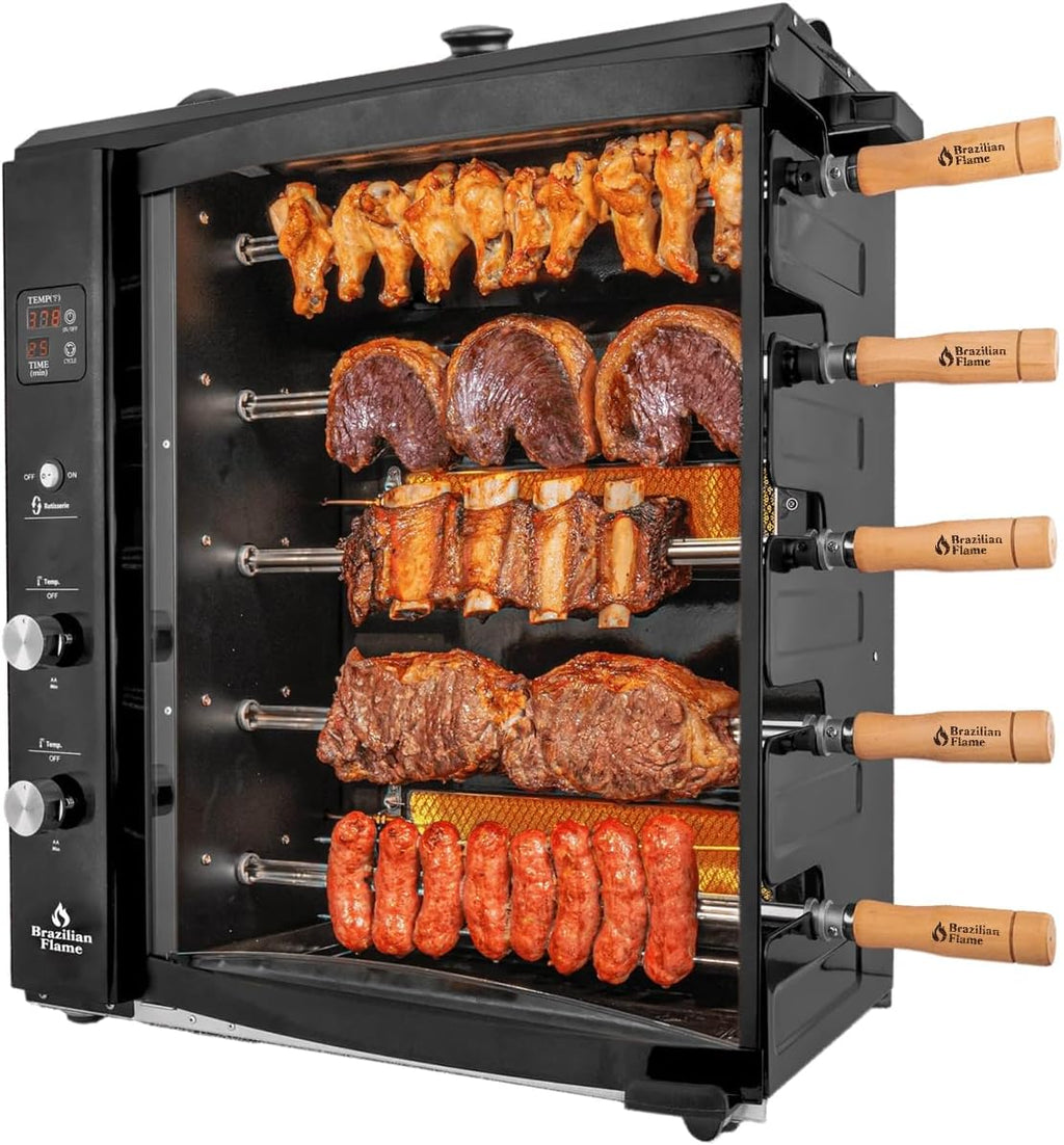 Gas Rotisserie Oven Grill Roaster with Auto Rotating Skewers F5056