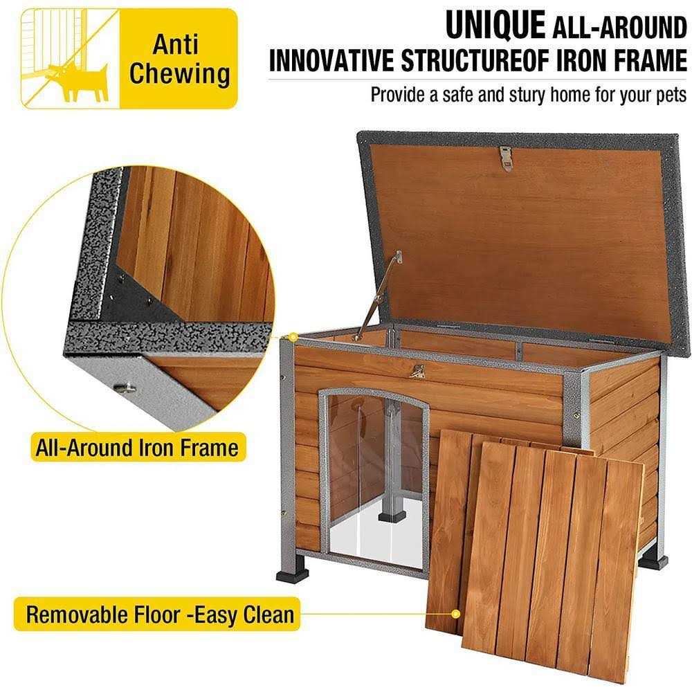 Wooden Dog Crates House with Iron Frame G3274