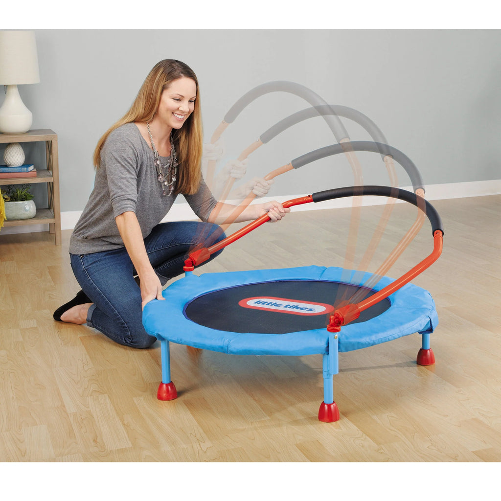 Blue 3-Foot Trampoline with Hand Rail O608503