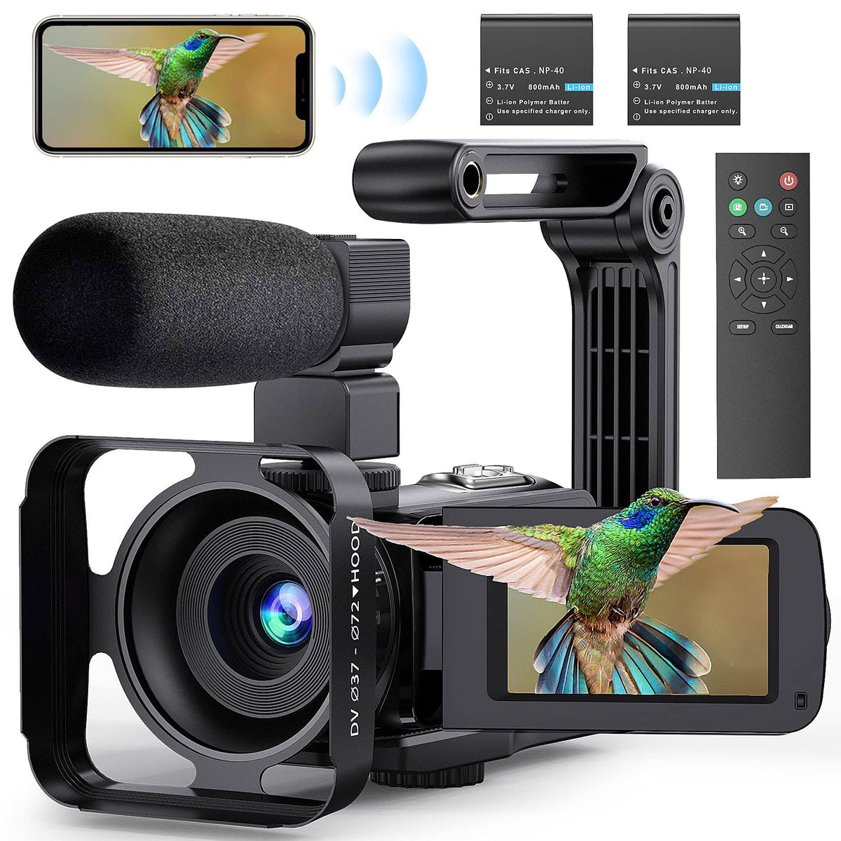 WiFi Vlogging Camera 3x22 IPS Touch Screen Night Vision Ultra HD 1080p 30fps 26MP V77031