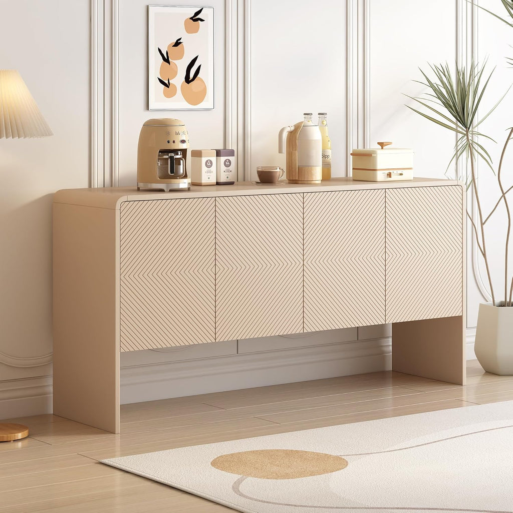 Apricot Cream 4 Door Storage Sideboard J67229