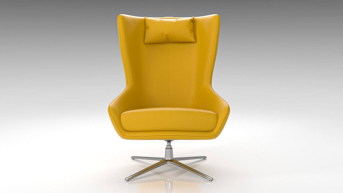 Accent Chair Light Gray Eco Leather Q7505