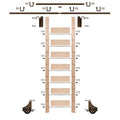 92 in. Un-Finished Maple Library Ladder Kit with 12 ft. Rail T62140