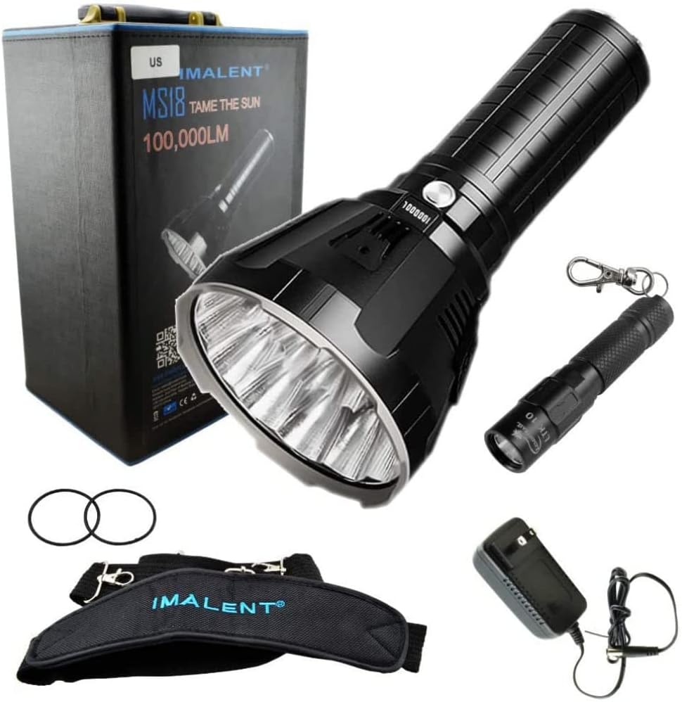 100,000 Lumens Rechargeable LED Flashlight E480871