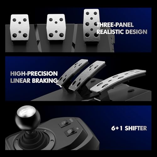 Racing Wheel with Shifter and Pedal for PS4, PC, PS3, Xbox U75976