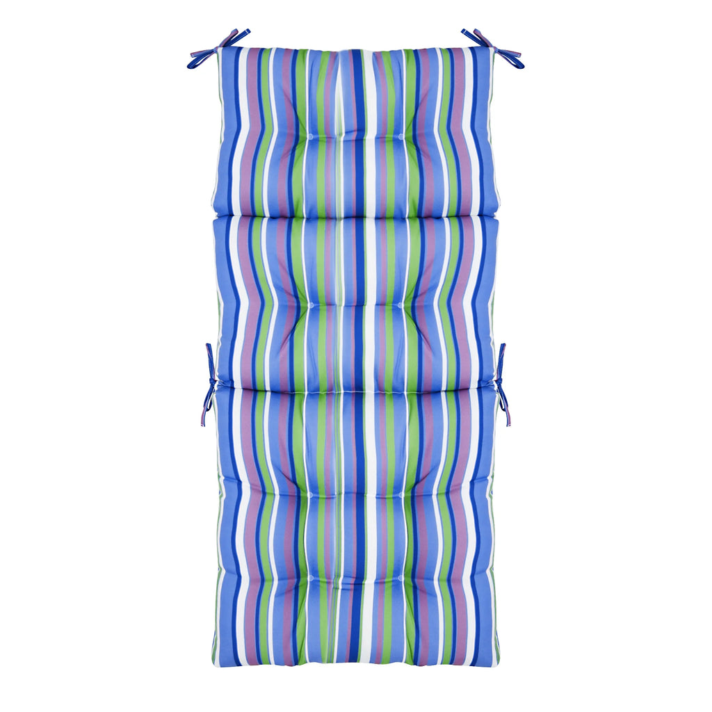 4 Pcs Patio Chaise Lounger Cushion with Ties E3030