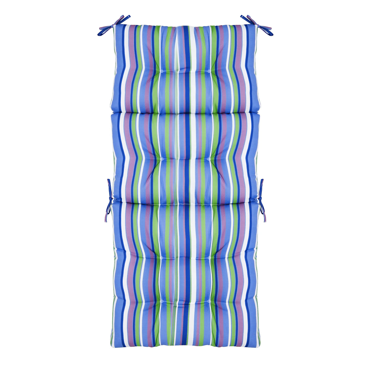 4 Pcs Patio Chaise Lounger Cushion with Ties E3030