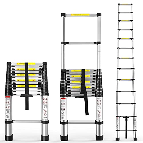 12.5 FT Telescoping Aluminum Ladder 330 LBS K886103