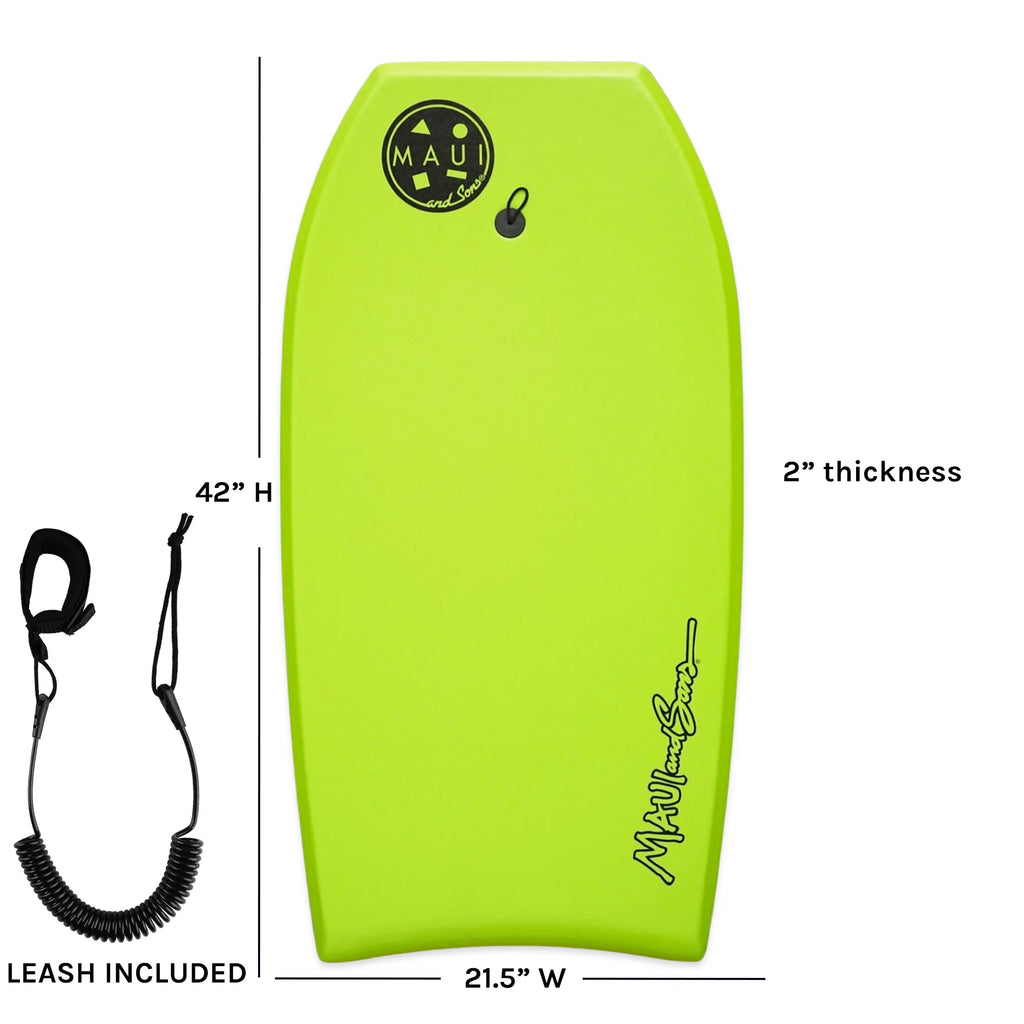 42 inch Lightweight Slick Bottom BodyBoard Surfing with Wrist Leash EPS Core Blue N15689