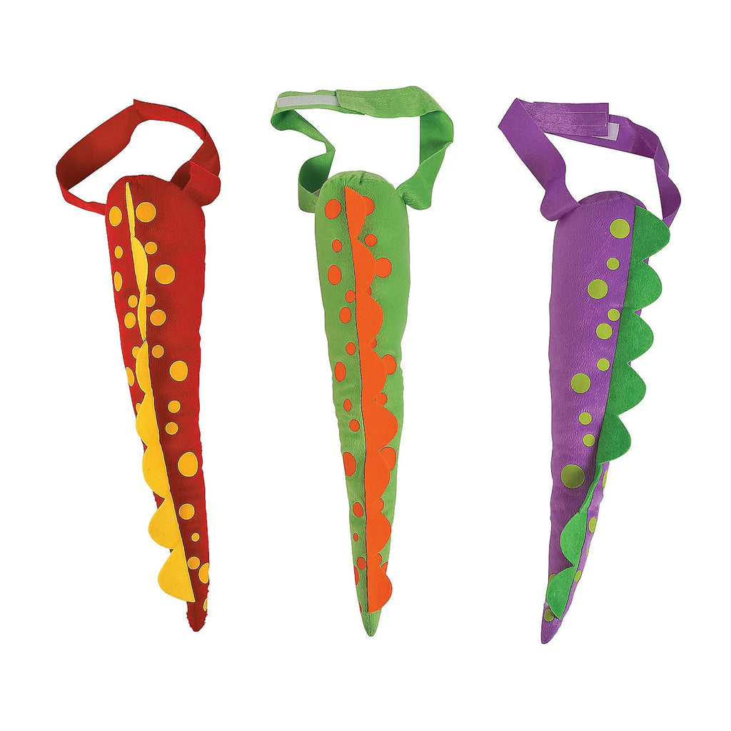 22" Multi-color Plush Dinosaur Costume Tails (6 Set) W21236