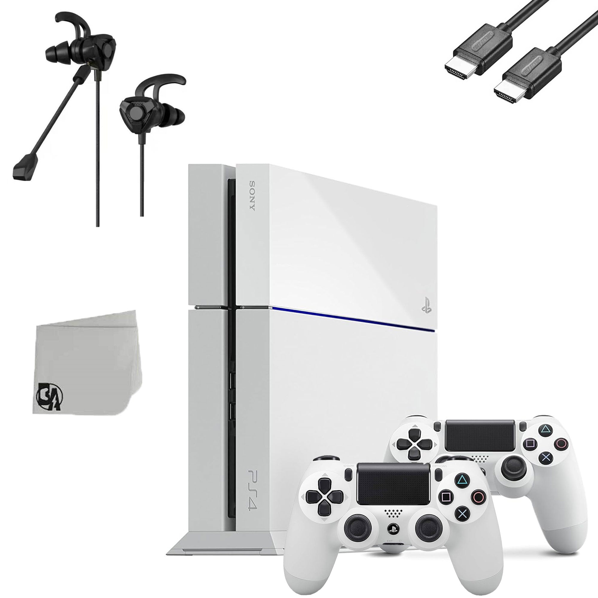 PlayStation 4 500GB Matte White Gaming Console with 2 Controller O750133