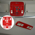 Red ABS Roof Reading Light Switch Panel Trim Cover 3 PCS K2439