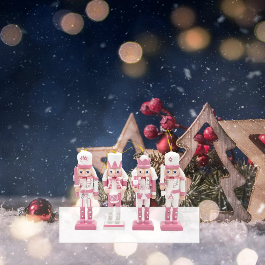 Pink Nutcracker Soldier Figurine Doll Ornament P836809