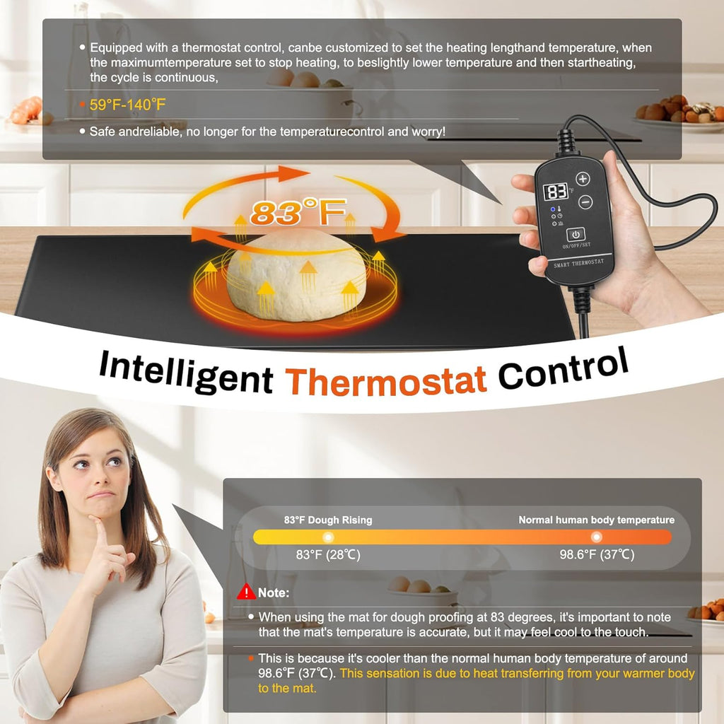 59°F - 140°F Adjustable Dough Proofing Heating Mat N803215
