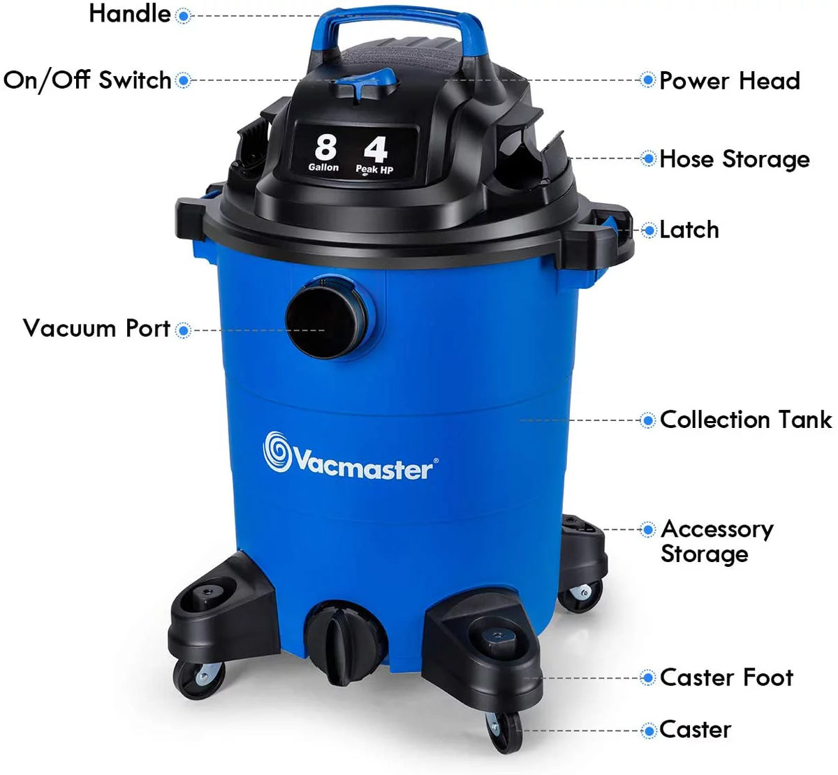 8 Gallon Wet Dry Vacuum Cleaner Shop Vacuum W6332