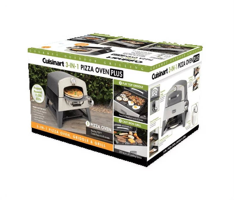 3-in-1 Pizza Oven, Griddle, and Grill B923