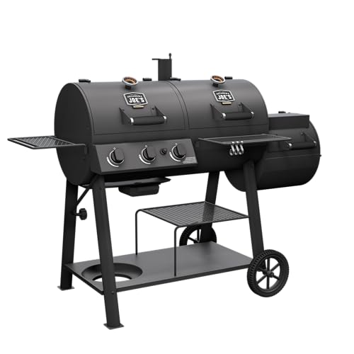 Black Charcoal and Gas Smoker & Grill W9766