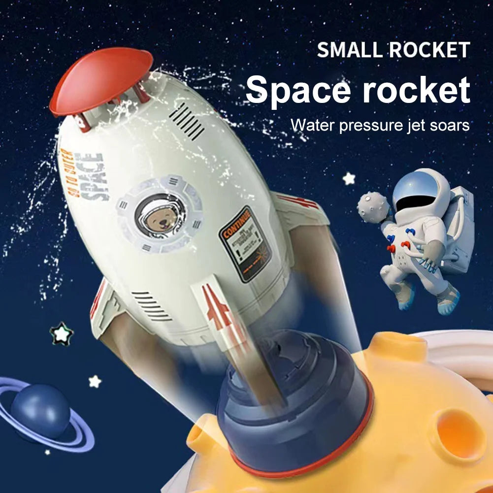 White Plastic Space Rocket Jet Sprinkler W500020