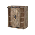 Rustic Brown Wood Storage Cabinet H388261