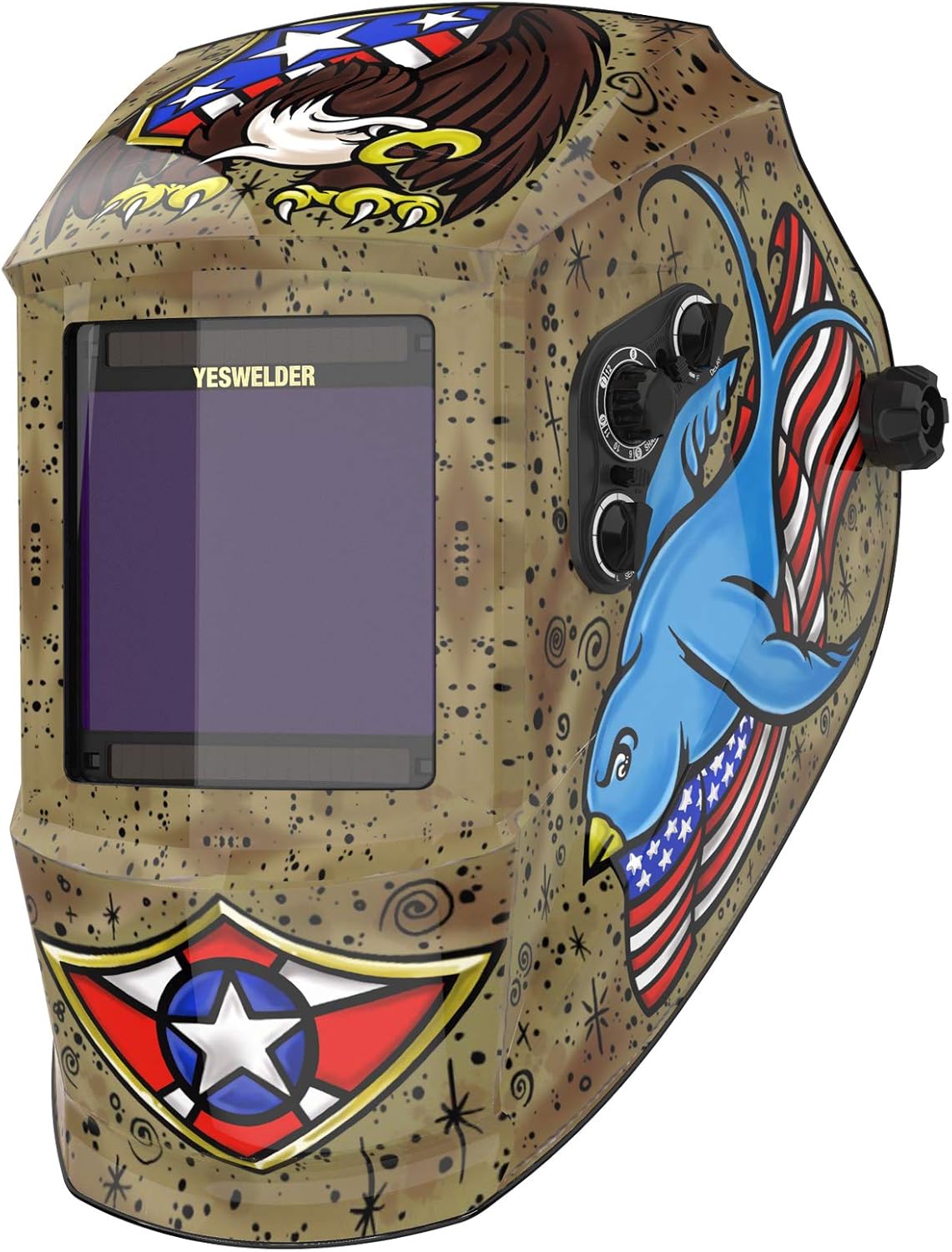 Large Viewing Auto Darkening Welding Helmet with Grinding, Pack of 2 M937