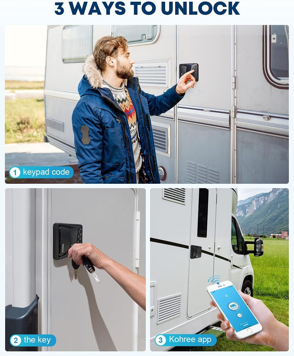 Keyless Entry RV Door Lock with Keypad Deadbolt E61946