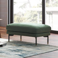Matte Black Metal Legs Green Ottoman E661106