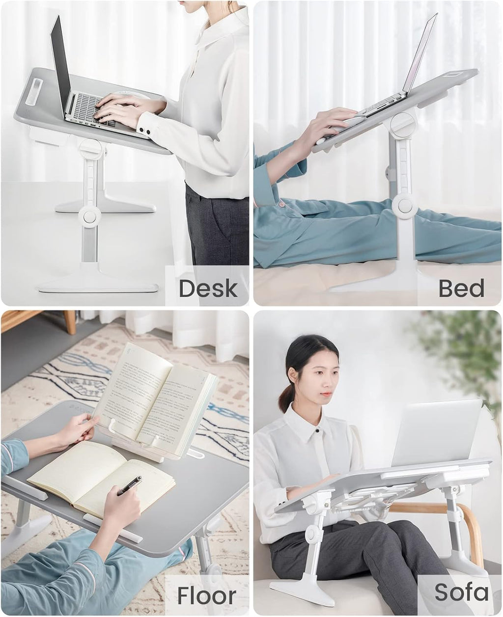 Foldable Laptop Desk with Storage Drawer, Pack of 2 W621