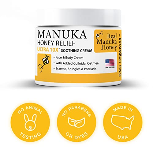 Manuka Honey Eczema Cream (4oz) Moisturizing Lotion Q82935