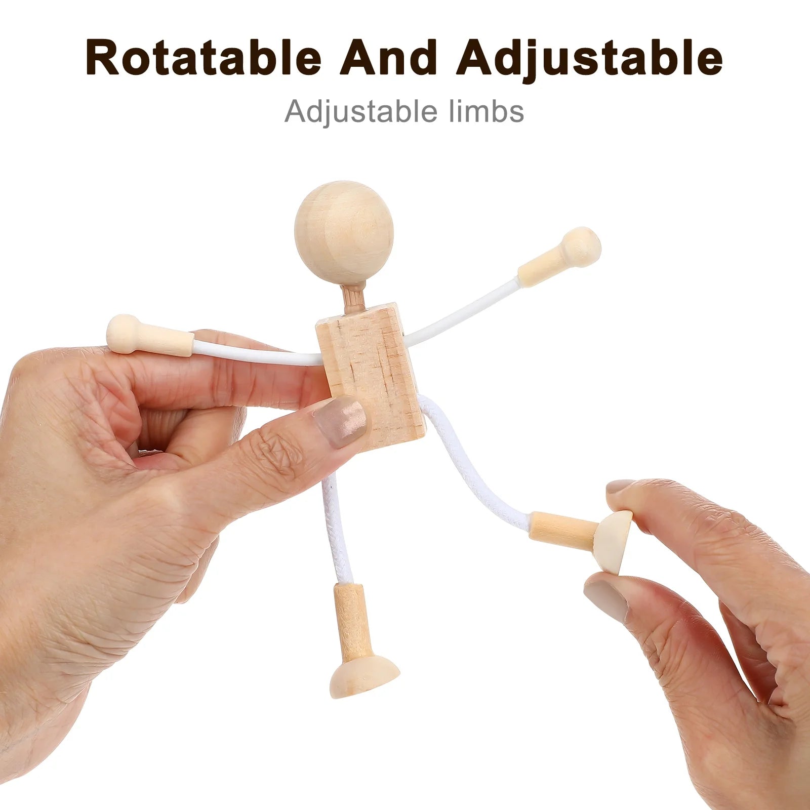 Unfinished Wooden Dolls Educational Craft Toys X6252