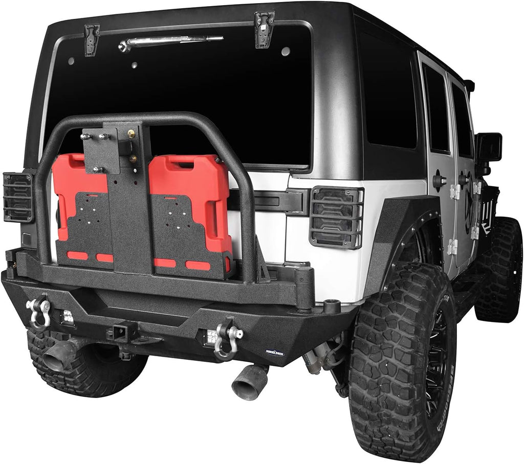Steel Rear Bumper with Spare Tire Carrier & Hitch Receiver D612