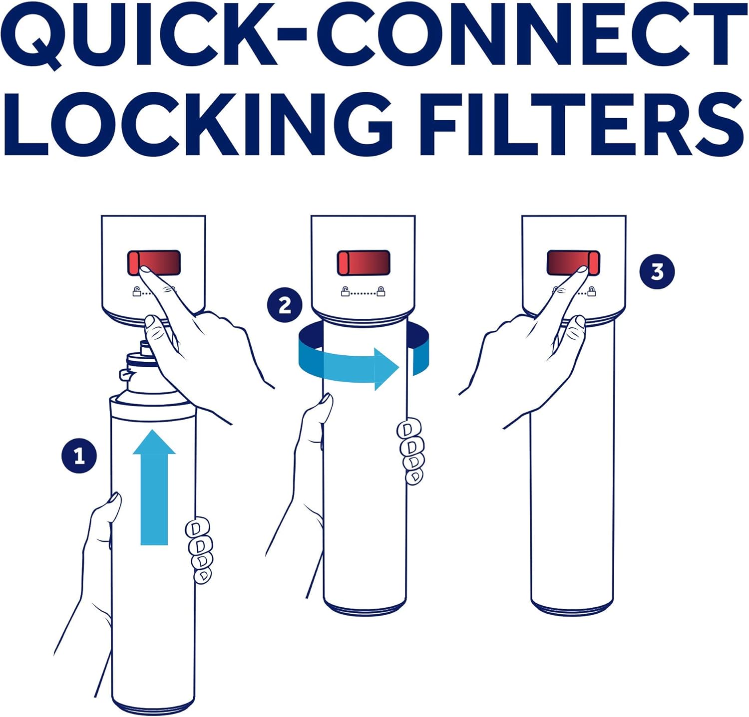 White Pack of 2 Water Filtration System Q3071