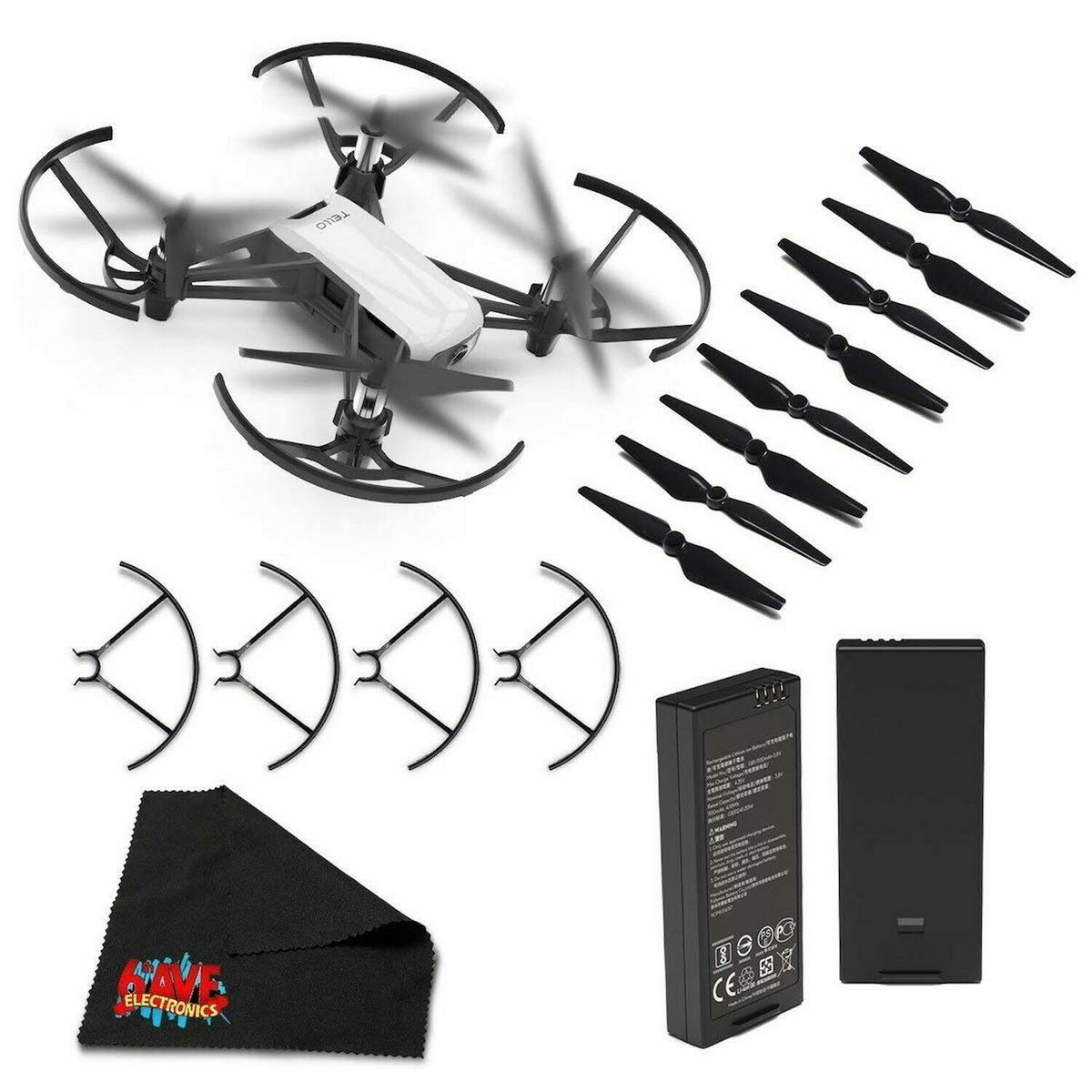 Tello Quadcopter Drone with Camera, 720p, 5 MP, 12 min. O73661