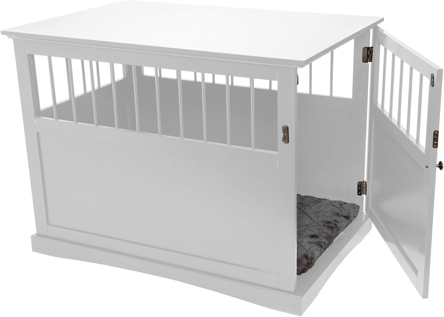 White Large End Table Dog Crate A281