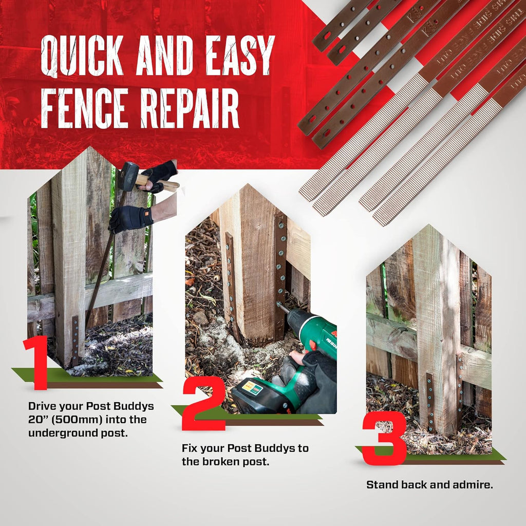 Pack of 2 Wood Post Repair O878