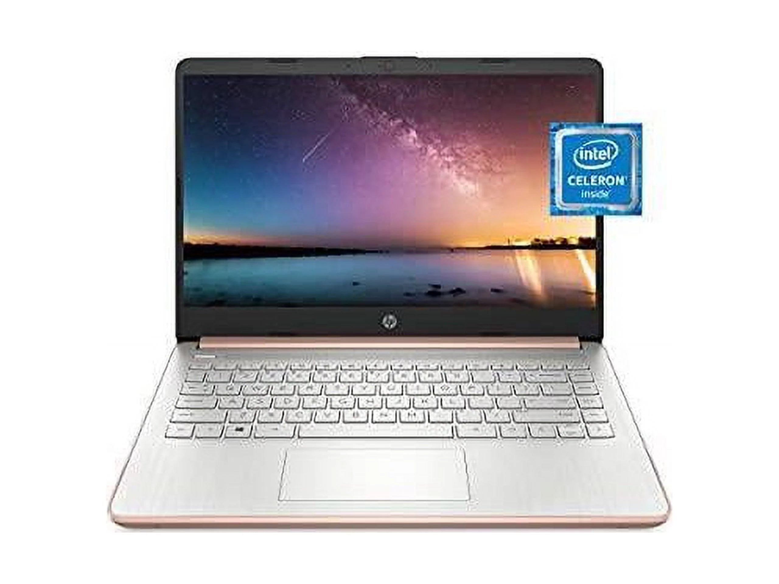 14" Notebook HD Intel Celeron 1.10 GHz 4 GB RAM 64 GB Flash Memory Pale Rose Gold Natural Silver B941