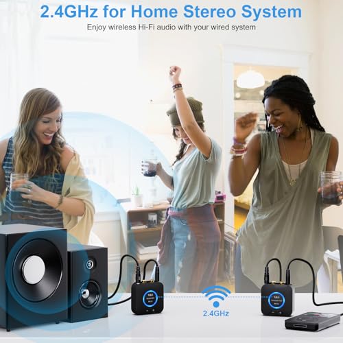 2.4GHz Wireless Audio Transmitter Receiver Set with AUX RCA W357
