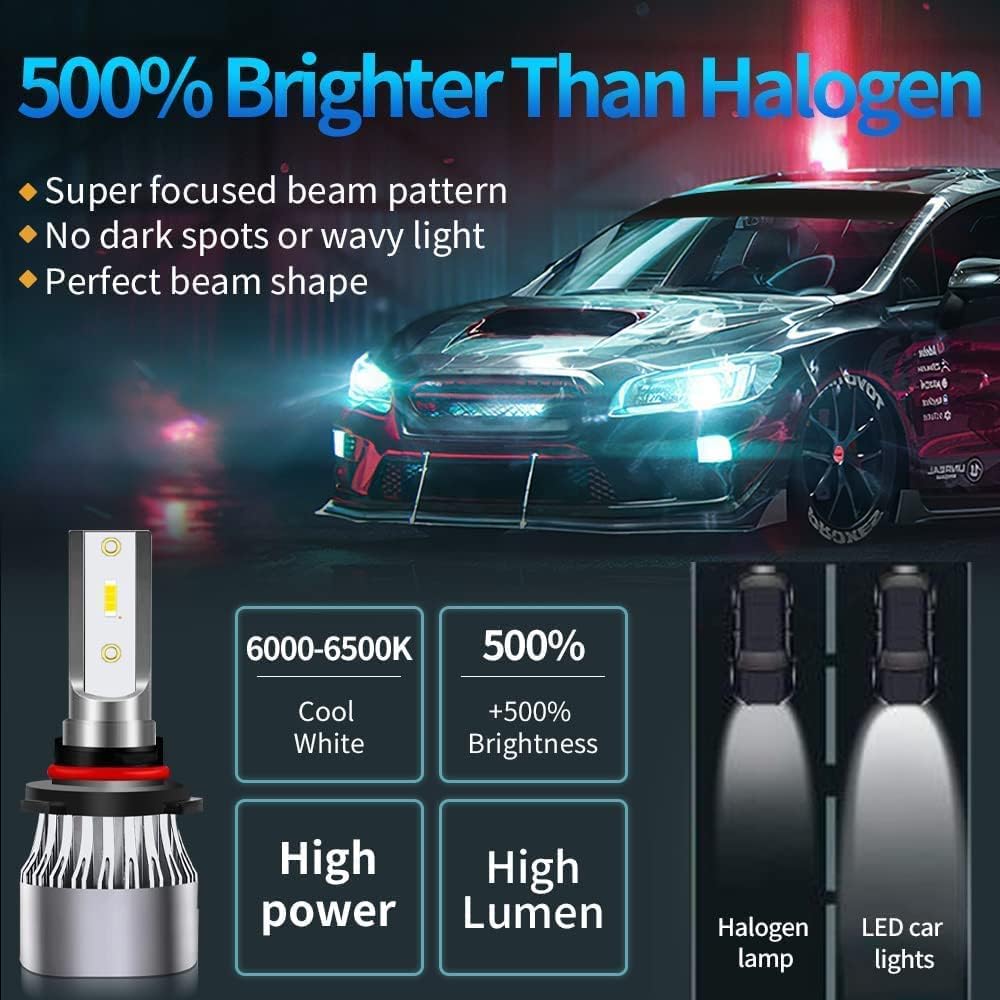 LED Headlight Bulbs Combo 240W 30000LM 6500K Cool White, Pack of 4 Pack of 2 O45265