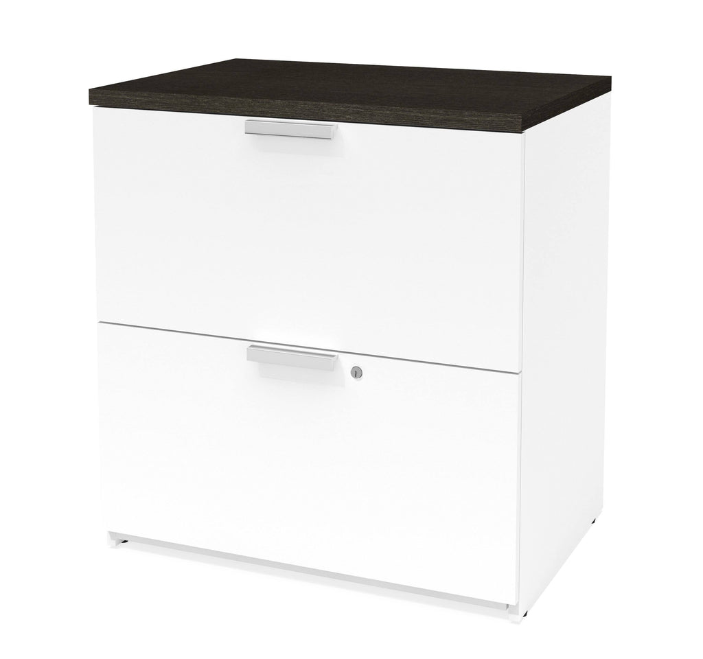 Rectangular Metal Legs Table in White & Deep Grey N359