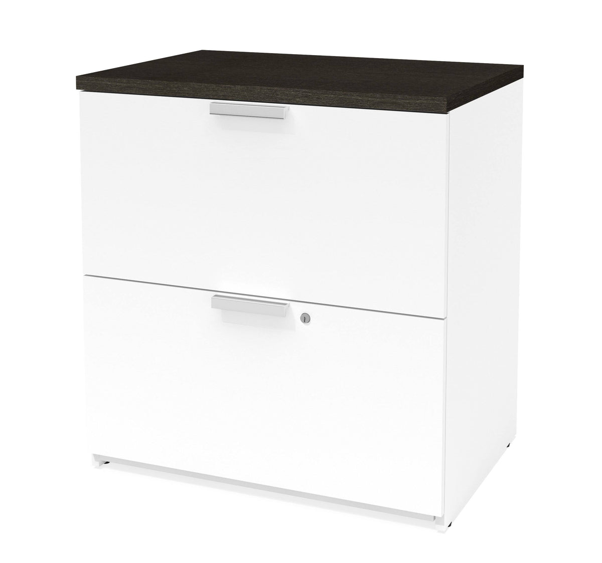 Rectangular Metal Legs Table in White & Deep Grey N359