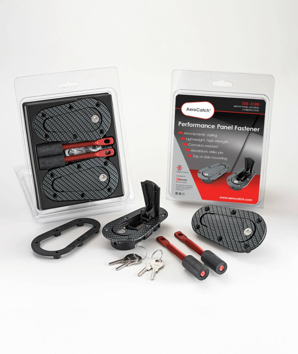 Hood Pins Locking Carbon Look O335106