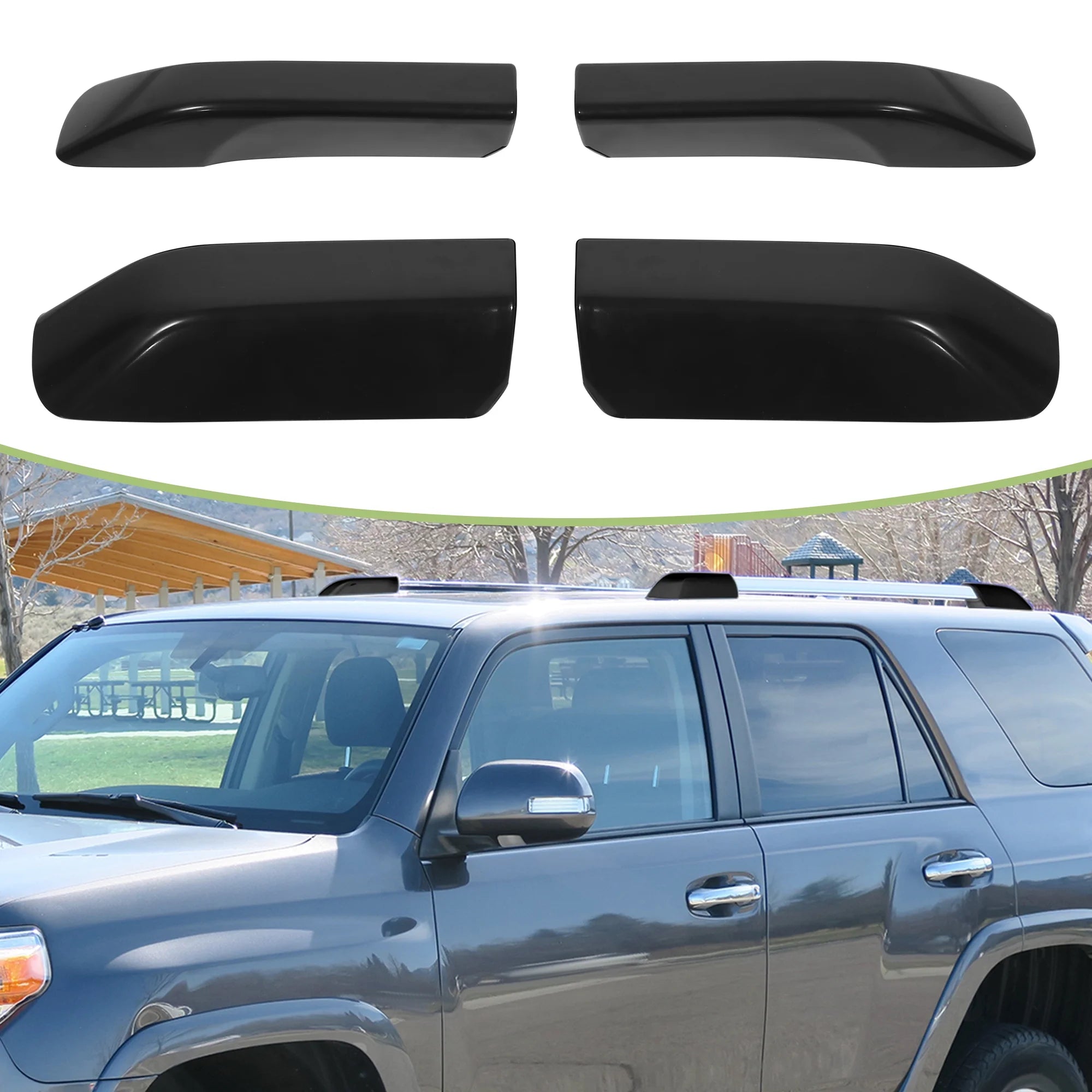 4pcs Roof Rack Rail Cover End Protection for Toyota 4Runner W614