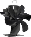 6 Blades Heat Powered Stove Fan with Magnetic Thermometer Pack of 2 N10971