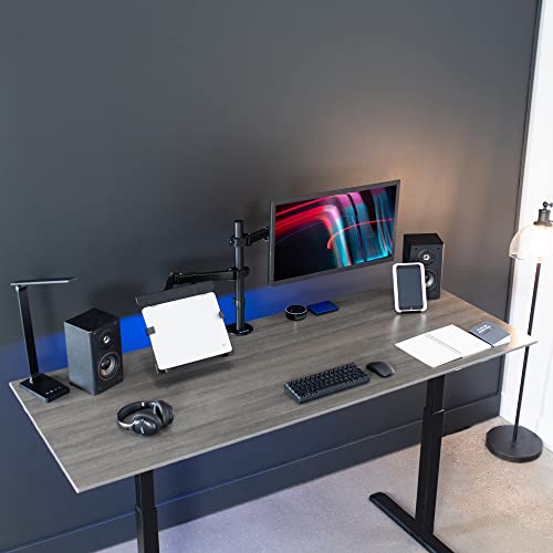 Full Motion Monitor and Laptop Desk Mount Articulating Double Arm VESA Stand K2063