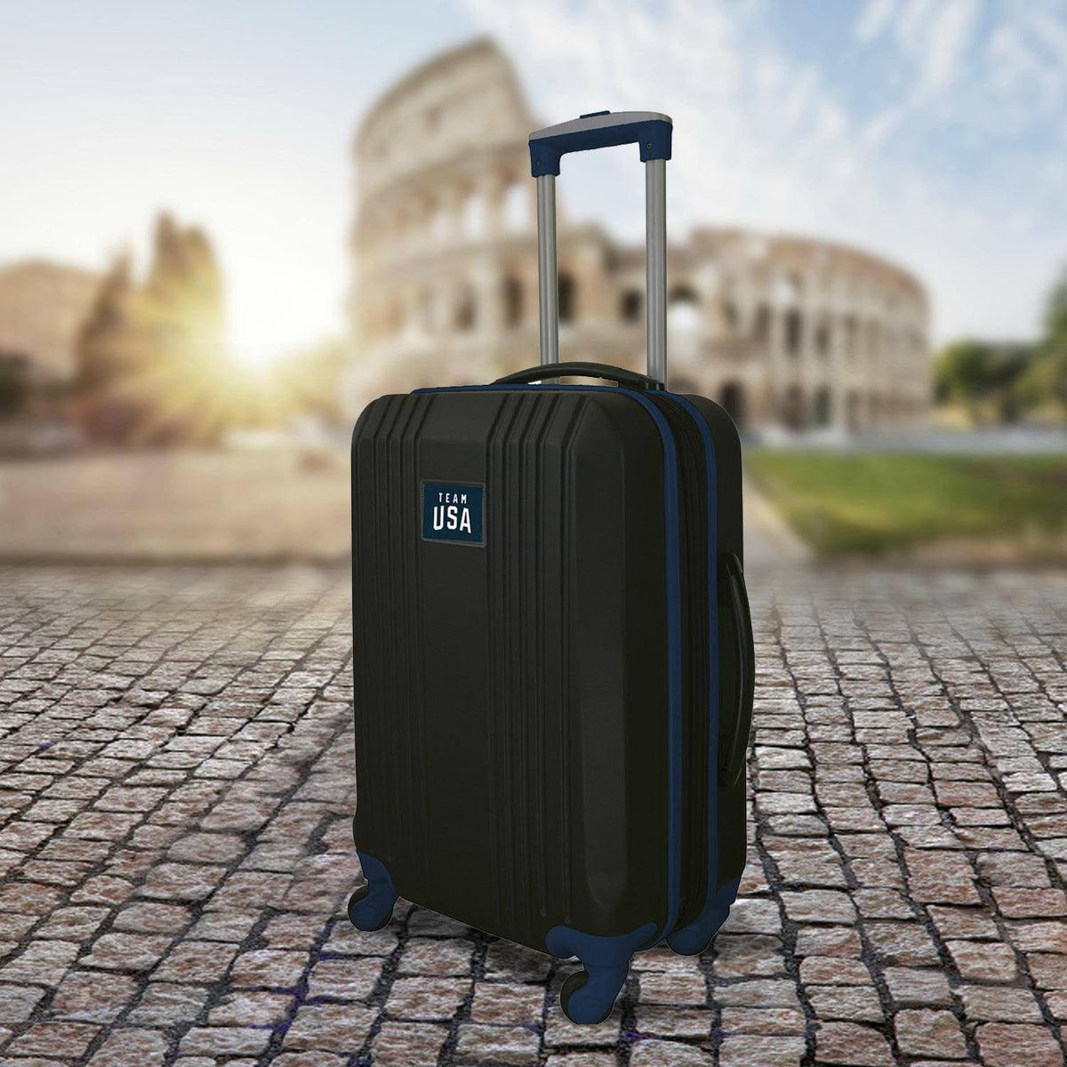 Blue Hardcase Two-Tone Spinner Carry-On C70819