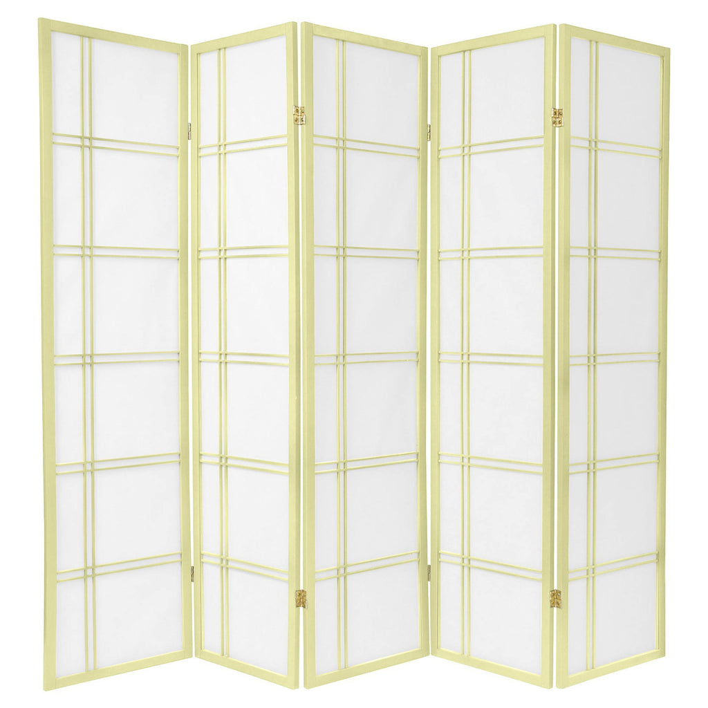 Ivory 5 Panel Shoji Screen L6210