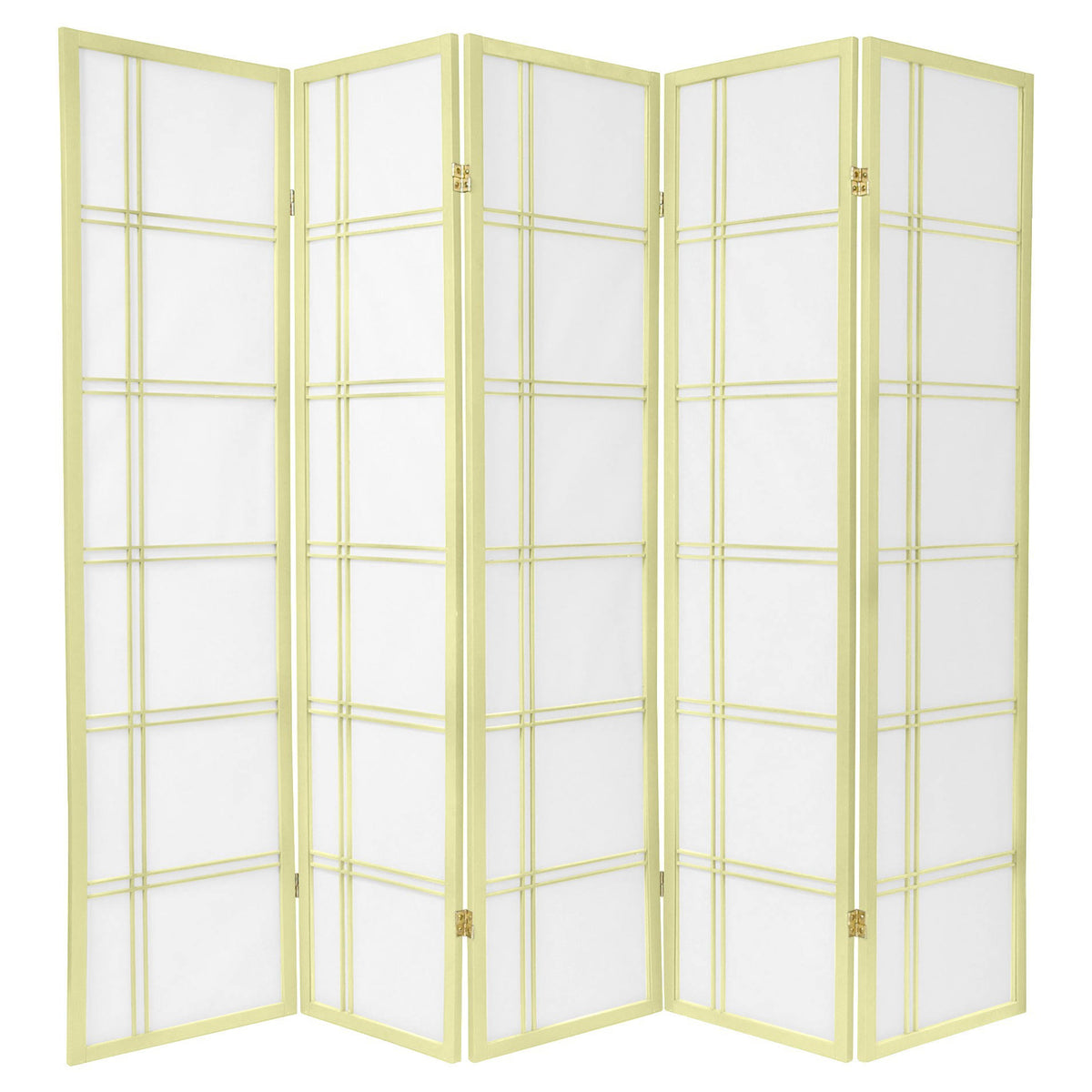 Ivory 5 Panel Shoji Screen L6210