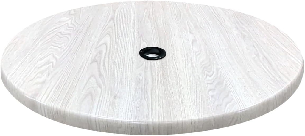 36" Diameter White Ash Table Top with Umbrella Hole N5314