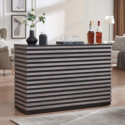 Grey Wine Bar Cabinet with Glass Door & Drawer G185