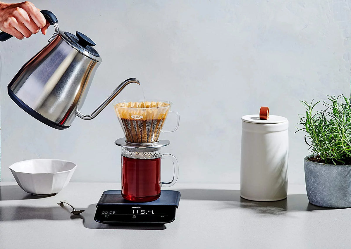 Stainless Steel 1L Adjustable Temperature Electric Gooseneck Kettle R7454